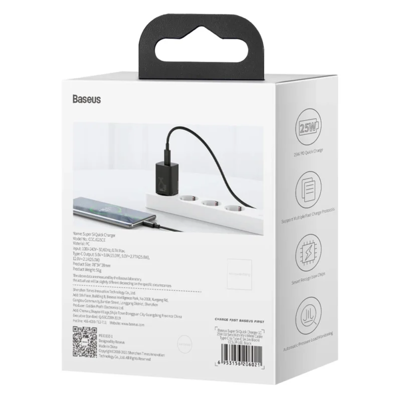 Baseus-Super-Si-1C-szybka-ladowarka-USB-Typ-C-25W-Power-Delivery-Quick-Charge-czarny-8