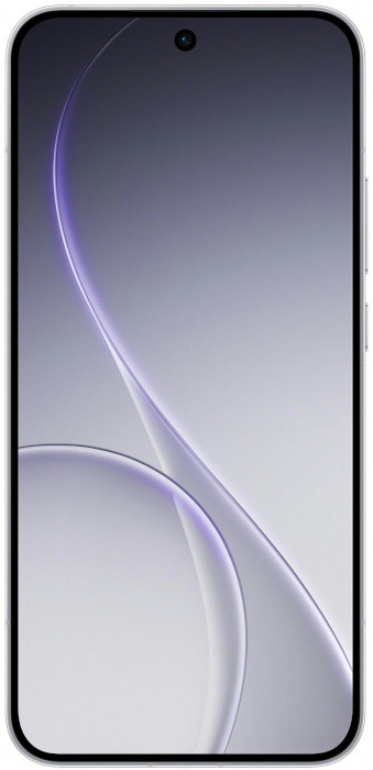 Elegancki smartfon Oppo Reno 15 5G w białej obudowie z nowoczesnym wyświetlaczem i minimalistycznym designem.